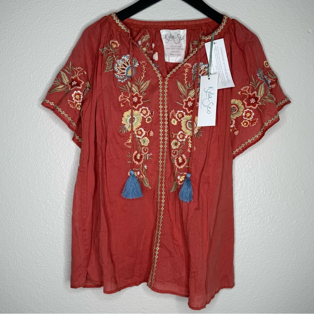 NWT Kyla Seo Kiora Blouse in Fig, size S - Picture 2 of 4